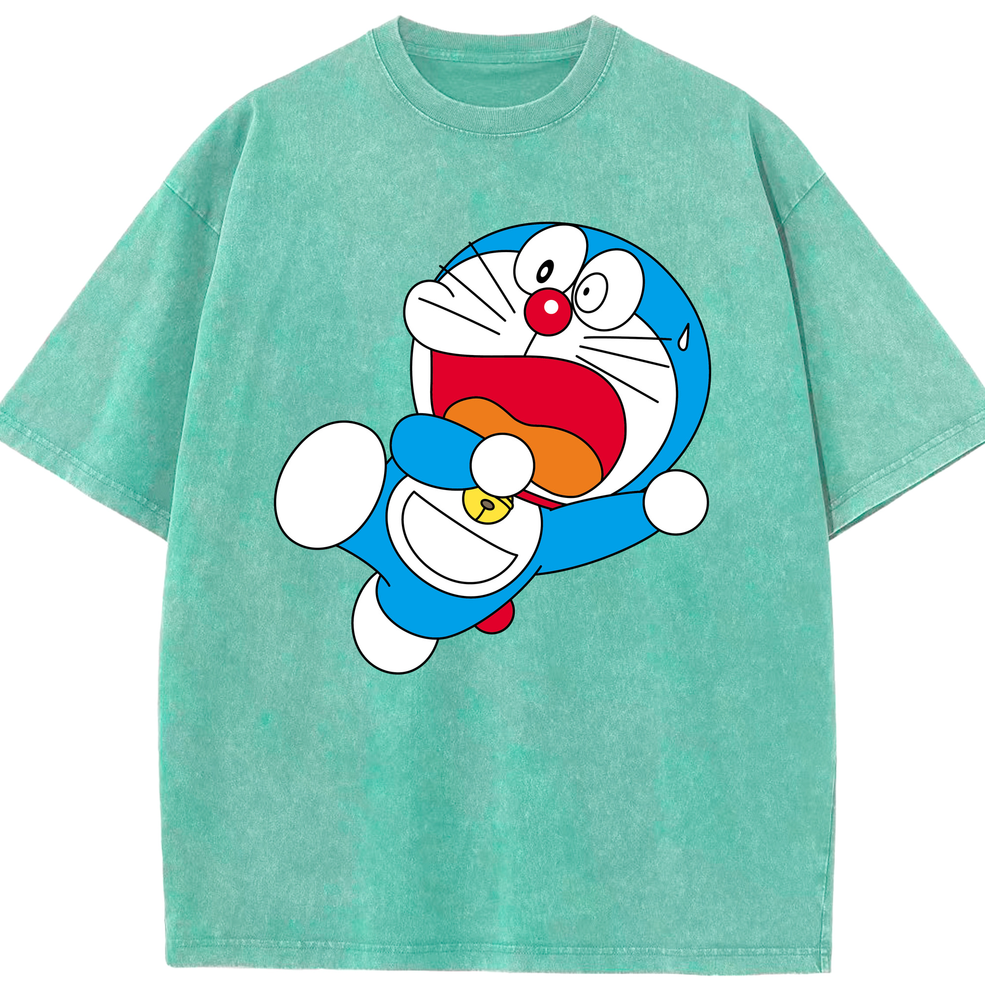 （画像用） ドラえもん Doraemon 綿100% ヴィンテージ風 半袖Tシャツ（フロントプリント）